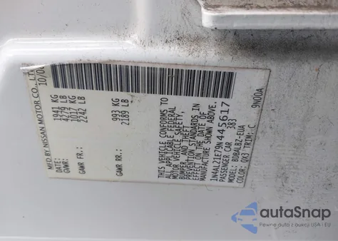 2009 Nissan Altima 2.5 S z USA, uszkodzony, nr VIN 1N4AL21E79N445617